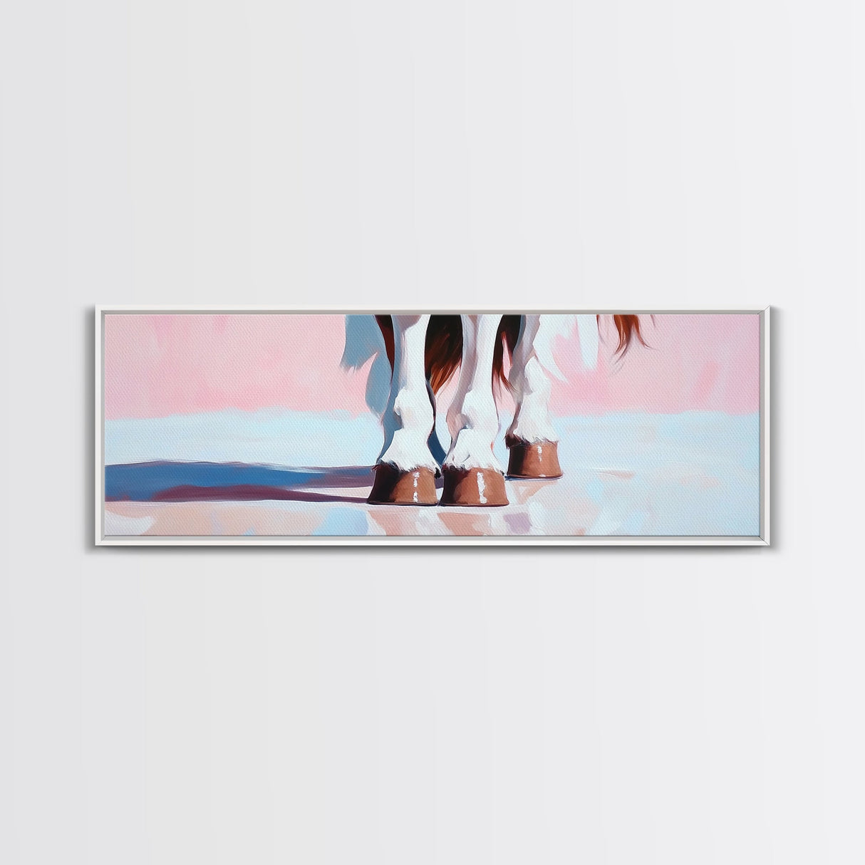 Horse Hooves, Western Equestrian Art, Rustic Farmhouse Decor, Framed Canvas Print, Country Style, Cowboy Aesthetic, Bedroom Wall Art