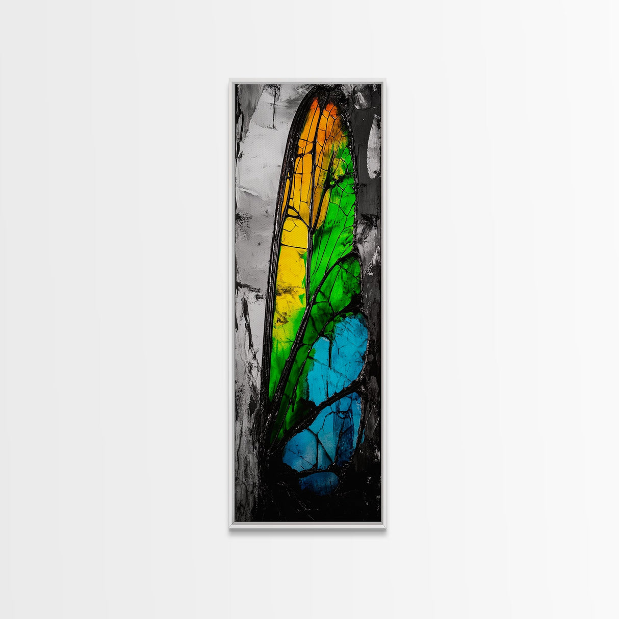 Butterfly Wing, Nature Inspired Art, Boho Home Decor, Canvas Print, Modern Insect Painting, Vibrant Wall Art, Bedroom Artwork