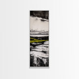 Black and White, Minimalist Landscape, Ocean View, Canvas Print, Modern Wall Art, Neutral Home Decor, Bedroom Artwork, Coastal Painting