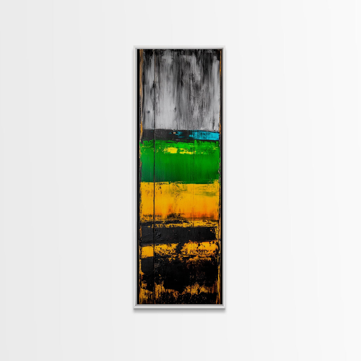 Rustic Abstract, Distressed Wood Texture Painting, Modern Farmhouse Wall Art, Framed Canvas Print, Industrial Decor, Neutral Artwork