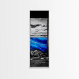 Ocean View, Blue Wave Art, Coastal Decor, Nautical Wall Art, Modern Abstract, Beach House Decor, Framed Canvas Print