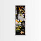 Tropical Escape, Palm Trees, Ocean Breeze, Canvas Print, Coastal Decor, Beach House Wall Art, Vacation Vibes, Relaxing Living Room Art
