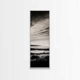 Black White, Seascape Art, Coastal Print, Framed Canvas Print, Monochrome Wall Art, Beach House Decor, Large Art, Living Room Artwork
