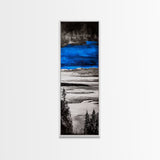 Abstract Seascape, Blue Black Wall Art, Coastal Canvas Print, Living Room Artwork, Ocean Decor, Large Modern Art, Contemporary Print