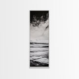 Monochrome Seascape, Minimalist Ocean Art, Black White Canvas Print, Coastal Home Decor, Large Wall Art, Beach Painting, Modern Artwork