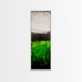 Abstract Green Field, Minimalist Landscape Painting, Modern Nature Art, Canvas Print, Vibrant Green Wall Decor, Contemporary Home Art