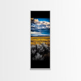 Open Prairie, Sunset Field, Vast Landscape Art, Western Home Decor, Framed Canvas Print, Large Wall Art, Rustic Farmhouse Art, Horizon View