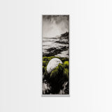 Coastal Rock, Ocean Landscape, Framed Canvas Print, Seascape Wall Art, Beach House Decor, Nautical Artwork, Minimalist Art, Bedroom Art
