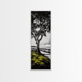 Oak Tree, Marshland Art, Canvas Print, Black and White Tree Art, Nature Wall Decor, Rustic Home Decor, Farmhouse Art, Living Room Wall Art
