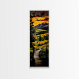 Sunset Path, Vibrant Landscape, Canvas Print, Sunset Art, Autumn Wall Decor, Nature Lover Gift, Rustic Home Art, Living Room Wall Art