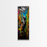 Underwater Sea Otter Art, Vibrant Ocean Life Painting, Animal Wall Decor, Unique Coastal Home Art, Beach House Decor, Canvas Print