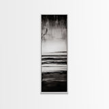 Black and White Seascape, Minimalist Ocean Horizon Art, Coastal Nautical Wall Decor, Modern Beach House Artwork, Framed Canvas Print