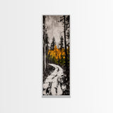 Autumn Forest Path, Fall Landscape Art, Woodland Painting, Nature Wall Art, Rustic Decor, Modern Wall Print, Framed Canvas Print