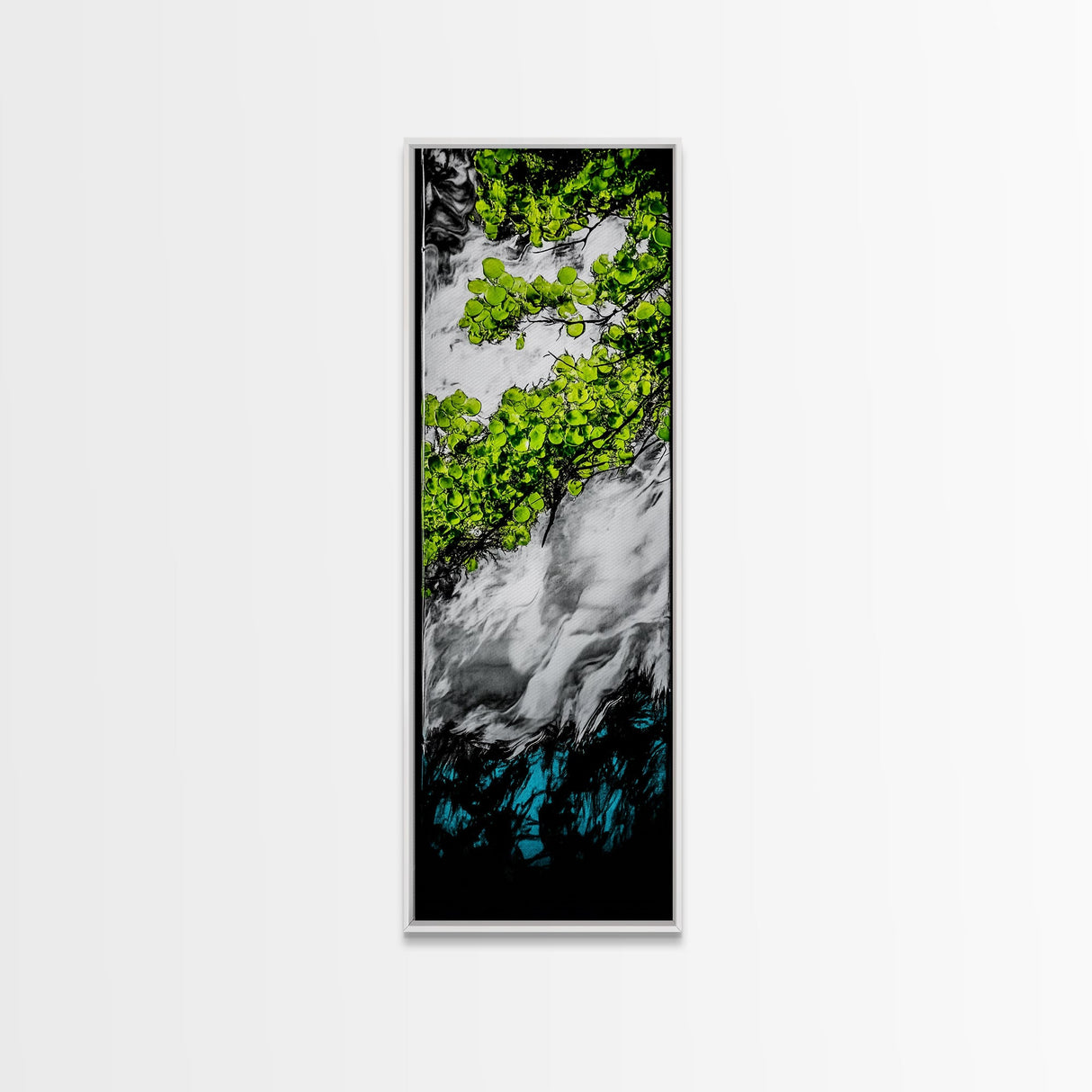 Green Abstract, Nature Inspired, Botanical Art, Canvas Print, Lush Leaves, Modern Home Decor, Office Wall Art, Contemporary Wall Art