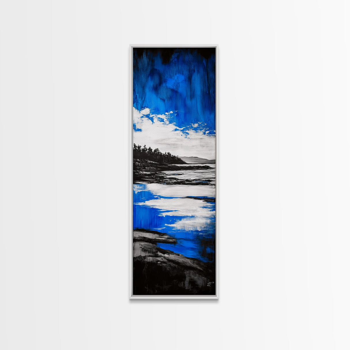 Coastal Serenity, Blue Ocean, Seascape, Canvas Print, Beach House Decor, Modern Wall Art, Minimalist Art, Living Room Wall Art