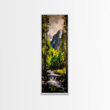 Mountain Escape, Waterfall Art, Forest Landscape, Framed Canvas Print, Nature Wall Art, Rustic Home Decor, Lodge Wall Art