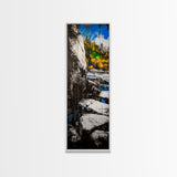 Rugged Cliffs, Rocky Shore, Coastal Scene, Framed Canvas Print, Seaside Decor, Nautical Wall Art, Ocean View, Beach House Decor