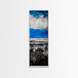 Ocean Horizon, Blue and White Seascape Painting, Coastal Wall Art, Modern Minimalist Decor, Living Room or Office Art, Canvas Print