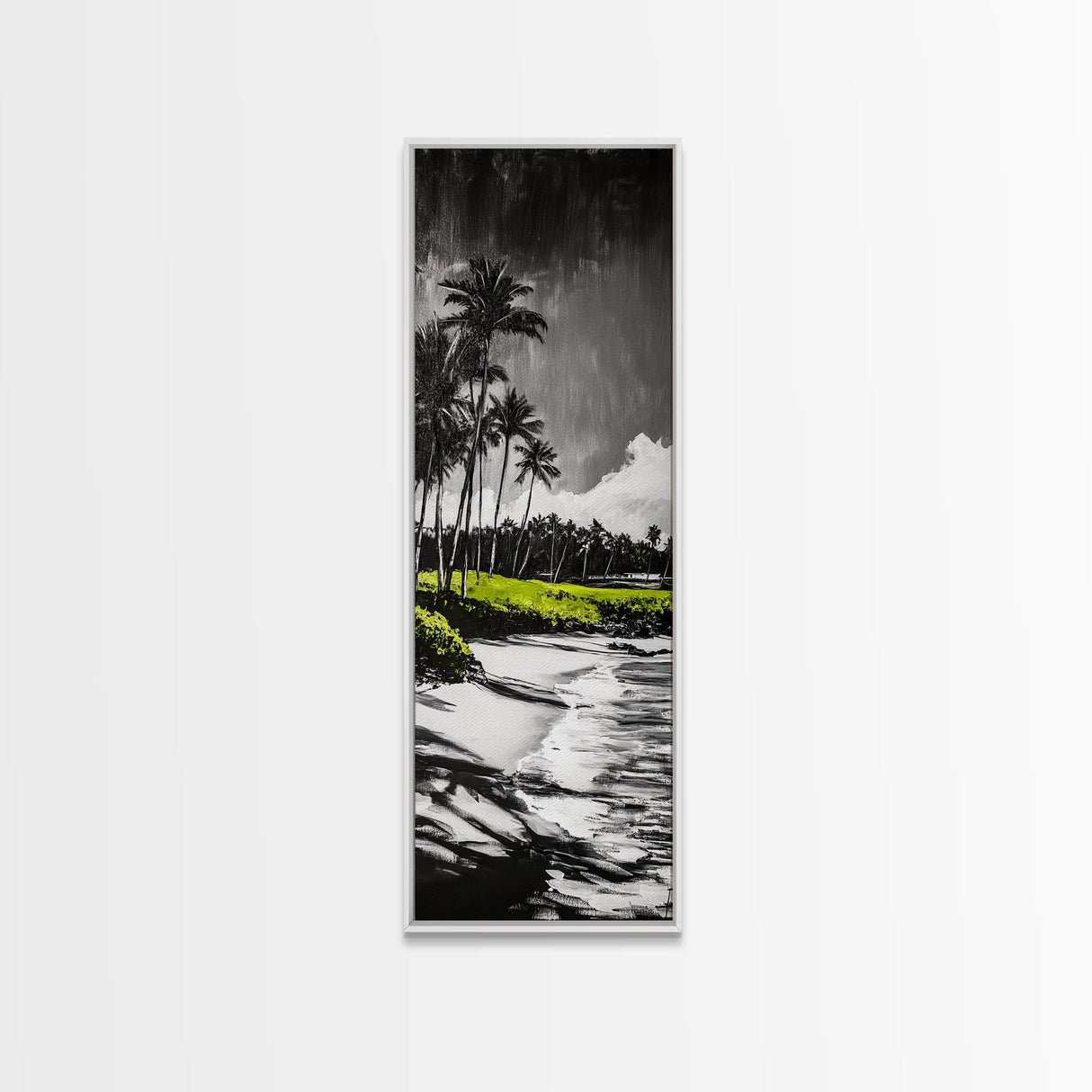 Beach Shore, Serene Seascape, Tranquil Ocean Art, Canvas Print, Coastal Wall Decor, Living Room Art, Soothing Home Decor