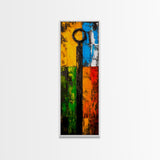 Vibrant Key Art, Colorful Modern Painting, Industrial Wall Decor, Rustic Home Accent, Unique Gift Idea, Framed Canvas Print