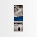 Ocean Meditation, Serene Seascape, Minimalist Blue, Canvas Print, Beach House Wall Art, Tranquil Coastal Decor, Relaxing Waves