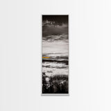 Moody Landscape Art, Black and White Painting, Nature Inspired Wall Decor, Rustic Home Accent, Modern Minimalist Style, Canvas Print