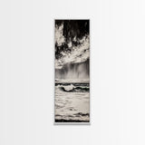 Ocean, Waves, Storm, Canvas Print, Coastal Wall Art, Beach House Decor, Dramatic Seascape, Minimalist Monochrome, Nautical Theme Artwork