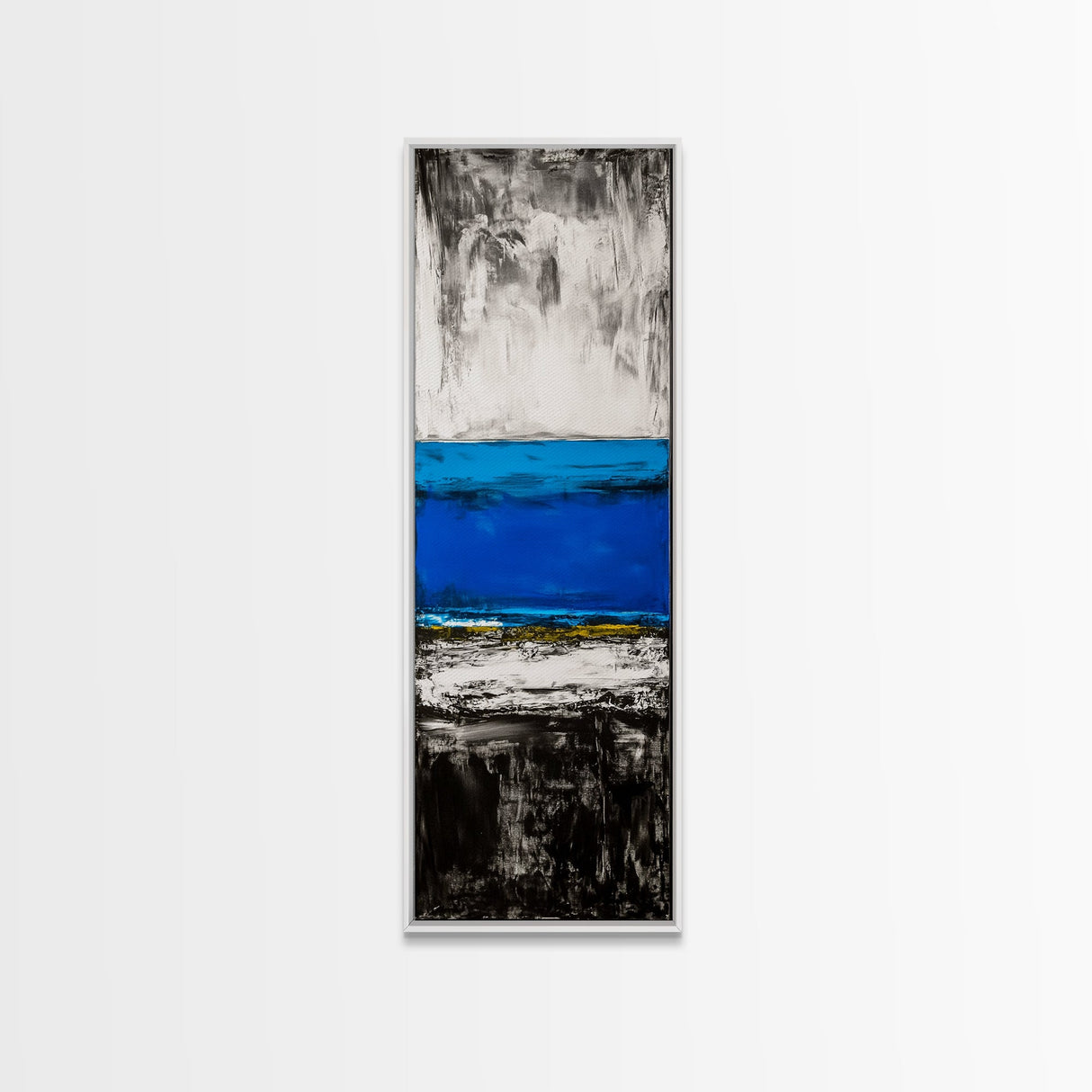 Abstract, Ocean, Horizon, Canvas Print, Contemporary Coastal Decor, Blue and Gold Art, Modern Living Room Wall Art, Minimalist Design