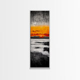 Rainbow, Waves, Abstract, Canvas Print, Colorful Ocean Scene, Coastal Home Decor, Modern Art, Large Wall Art, Bold Statement Piece