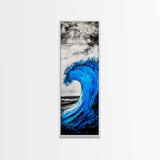Blue Wave, Powerful Surf, Abstract Water, Canvas Print, Ocean Wall Art, Coastal Minimalist Decor, Modern Beach Home Artwork
