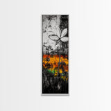 Black and White, Abstract Flower, Textured Modern, Framed Canvas Print, Minimalist Wall Art, Monochrome Decor, Office Artwork