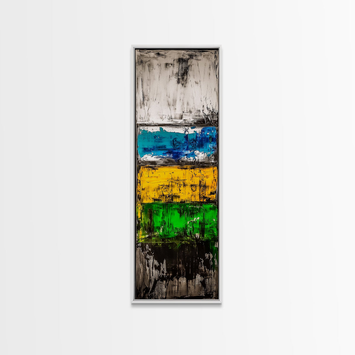 Colorful Abstract, Bold Textures, Vibrant Expression, Framed Canvas Print, Contemporary Wall Art, Living Room or Office Artwork