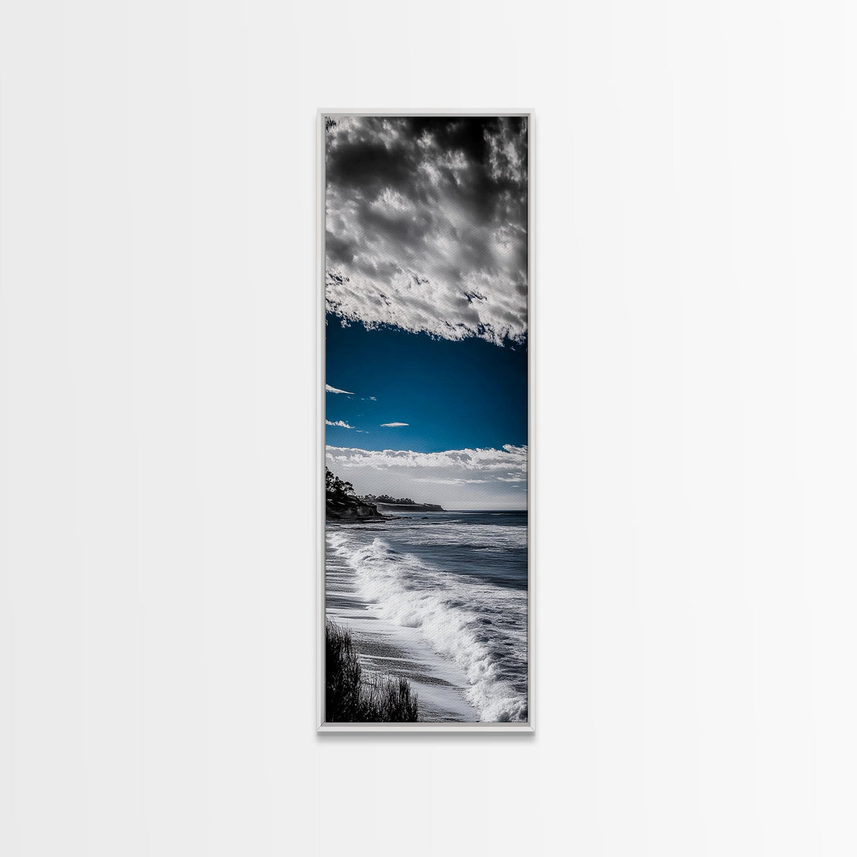 Blue Ocean Waves, Coastal Wall Art, Seascape Photography, Modern Beach Decor, Nautical Art, Living Room Wall Art, Canvas Print