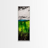 Rolling Fields, Abstract Nature Art, Blue and Yellow Landscape, Rustic Wall Art, Modern Impressionism, Living Room Decor, Canvas Print