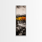 Autumn Forest, Mountain Landscape, Rustic Wall Art, Canvas Print, Fall Home Decor, Cozy Cabin Artwork, Nature Painting, Earthy Wall Accent