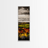 Autumn Fields, Rolling Hills, Warm Tones, Canvas Print, Rustic Landscape, Farmhouse Wall Art, Cozy Home Decor, Living Room Art