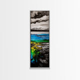 Mountain Reflection, Nature Landscape, Lake Scene, Canvas Print, Blue and Green Wall Art, Outdoor Adventure Art, Living Room Decor