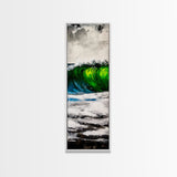 Ocean Wave, Bold Abstract Seascape, Coastal Wall Art, Framed Canvas Print, Modern Home Decor, Beach Inspired Artwork, Statement Piece