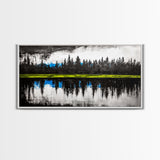 Lake Reflection, Forest Landscape, Tranquil Wall Art, Canvas Print, Nature Lover Gift, Bedroom Wall Art, Zen Home Decor