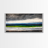 Ocean Wave, Green Waters, Seascape, Canvas Print, Coastal Wall Art, Nautical Decor, Beach House Art, Large Ocean Painting