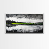 Stormy Waters, Abstract Beach Scene, Canvas Print, Ocean Wall Art, Moody Seascape Painting, Coastal Wall Decor, Living Room Art