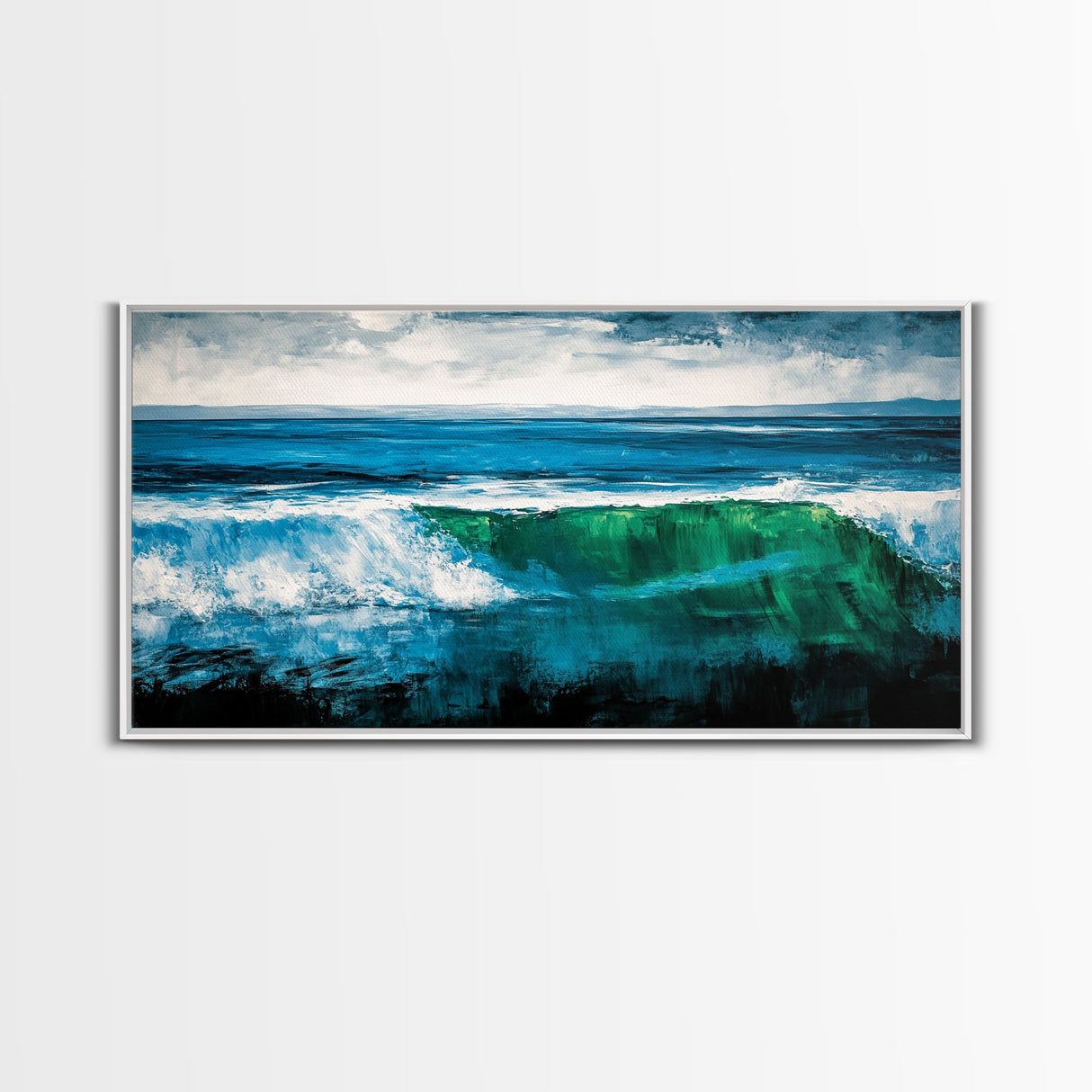 Ocean Wave, Sea Painting, Canvas Print, Coastal Wall Art, Beach Home Decor, Nautical Art, Large Wall Art, Bedroom Art, Modern Seascape