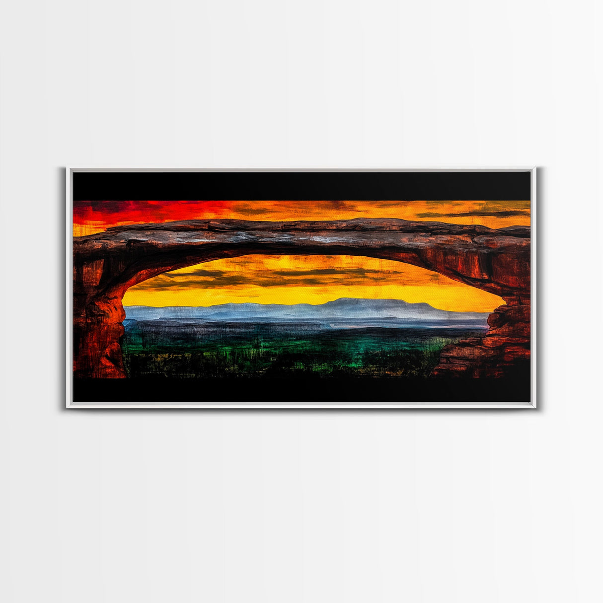 Desert Arch, Southwest Landscape, National Park Painting, Sunset Wall Art, Western Home Decor, Grand Canyon Art, Canvas Print