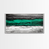 Abstract Ocean, Beach Wall Art, Coastal Decor, Seascape Painting, Modern Home Art, Nautical Decor, Framed Canvas Print, Large Wall Art