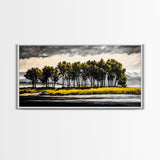 Aspen Trees, Mountain View, Nature Landscape, Rustic Home Decor, Autumn Wall Art, Framed Canvas Print, Cabin Wall Art, Modern Tree Painting