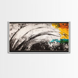 Abstract Waves, Modern Wall Art, Contemporary Painting, Minimalist Art, Framed Canvas Print, Living Room Decor, Unique Artwork