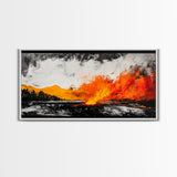 Wildfire, Abstract Art, Nature Wall Decor, Dramatic Print, Modern Art, Living Room Wall Art, Expressive Home Decor, Framed Canvas Print