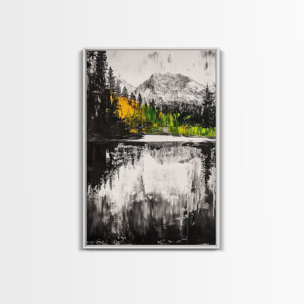 Black and White, Ocean Waves, Modern Coastal Art, Canvas Print, Minimalist Wall Art, Contemporary Painting, Bedroom Wall Decor