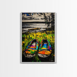 Boho Shoes, Colorful Summer Art, Coastal Decor, Relaxing Nature Scene, Eclectic Wall Art, Abstract Expressionism, Canvas Print