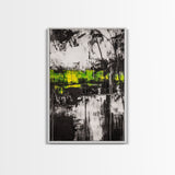 Abstract Forest, Black and White Art, Moody Nature Painting, Contemporary Wall Decor, Modern Office Art, Canvas Print